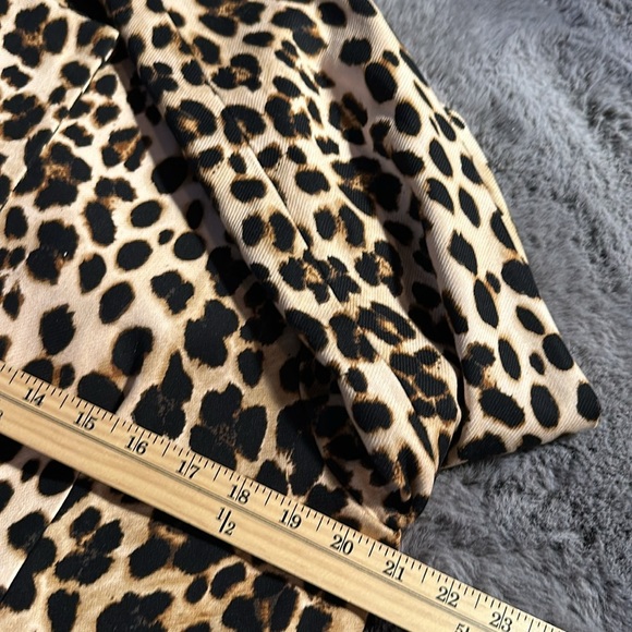The Limited Collarless Leopard Print long Jacket, Beige, Tan & Black size L Tall - Picture 11 of 13